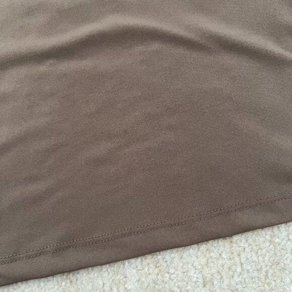 NWT Forever 21 Boho Summer Wrap Long Sleeve Dress S Taupe - Picture 9 of 11